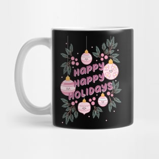 Happy Holidays Cute Christmas Baubles #2 Mug